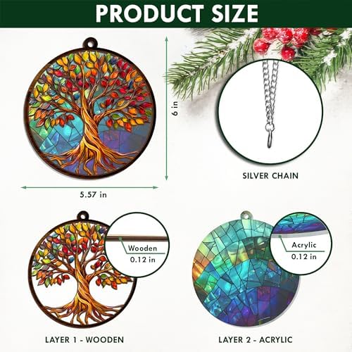 ARVEXO Tree of Life Viking Decor 6 in Suncatcher