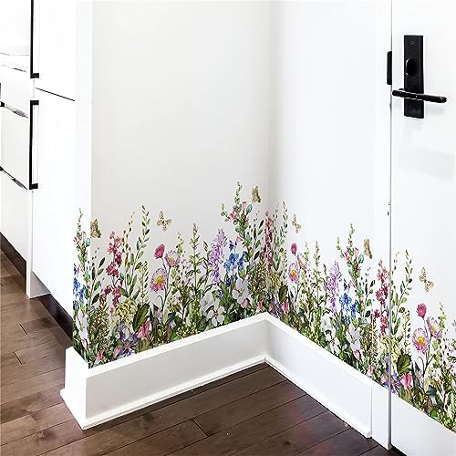 Colorful Flower Butterfly Wall Sticker by Sacinora