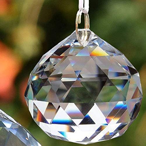 Clear Crystal Ball Prisms Suncatcher Hanging Decor Set