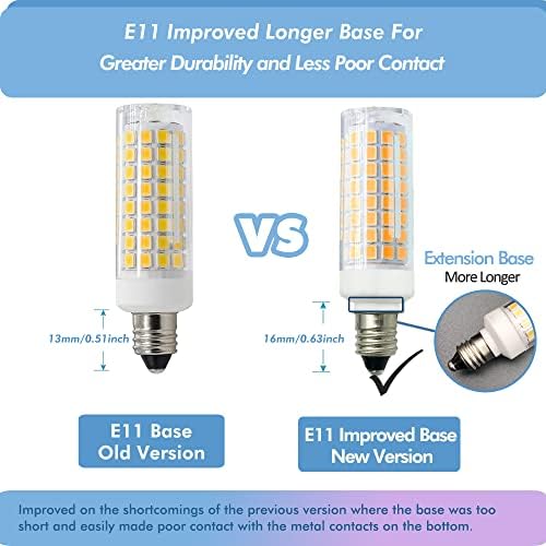 Pack of 5 E11 LED Bulb 7W Dimmable Warm White 3000K