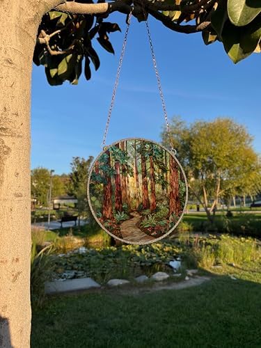 Forest Stained Glass Window Ornament 78 Inch
