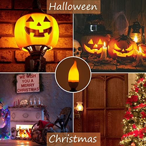 E12 Flame Bulbs 8 Pack LED Candelabra Lights