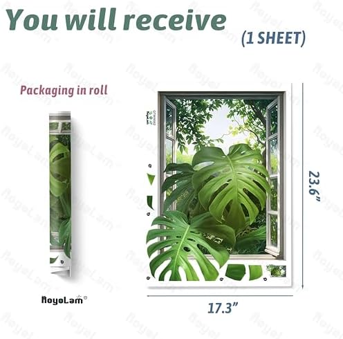 3D Monstera Leaves Wall Decals for Home Decor