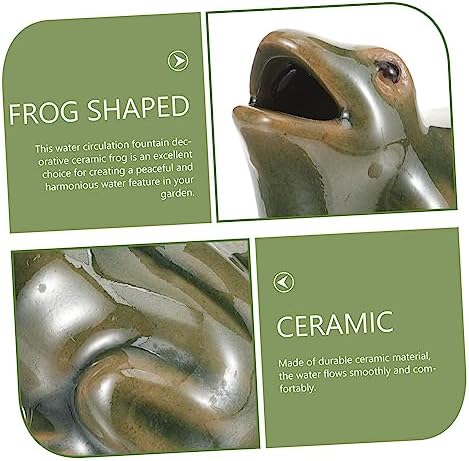 MERRYHAPY Waterfall Frog Outdoor Decor Statue