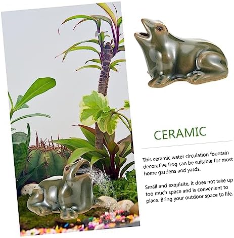 MERRYHAPY Waterfall Frog Outdoor Decor Statue