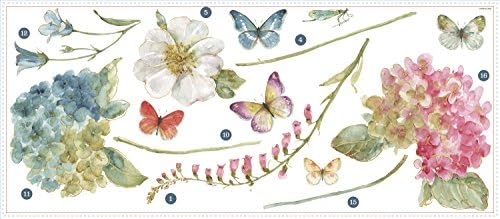 RoomMates RMK3261GM Lisa Audit Garden Flowers Wall Decals