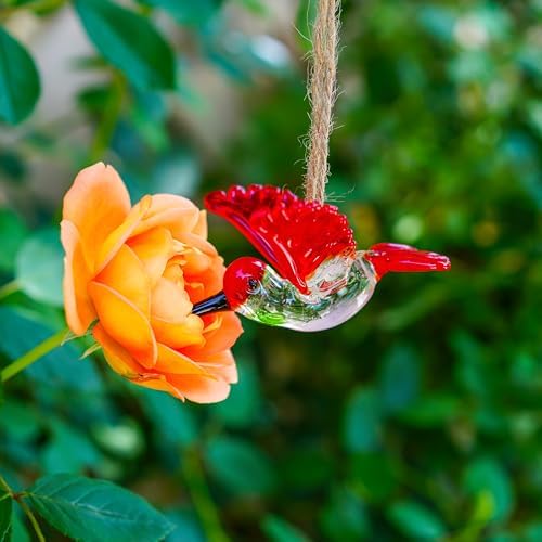 Handmade Glass Hummingbird Xmas Ornament