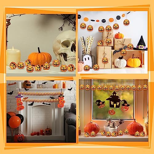Zhanmai Gold Halloween Pumpkin Hanging Ornaments 12 Pcs