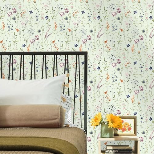 HLNIUC Floral Wall Stickers for Bedroom and Cabinets