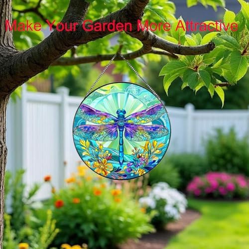Dragonfly Stained Glass Window Hanging 787 Inch Suncatcher Wall Art
