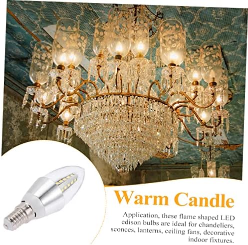 Veemoon 2pcs LED Candle Bulbs E27 Light Source Decorative