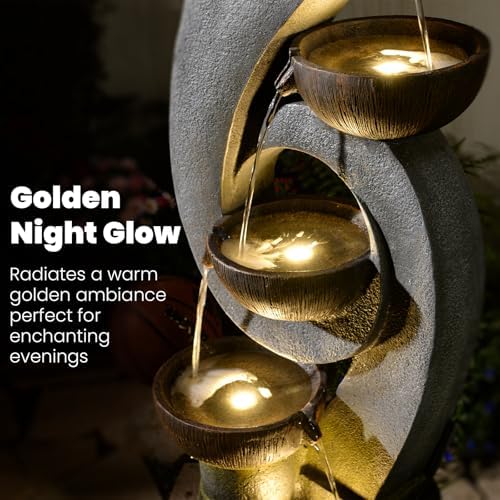 468 H Modern Resin Waterfall Fountain with Light