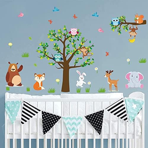 Supzone Jungle Animal Wall Stickers for Kids