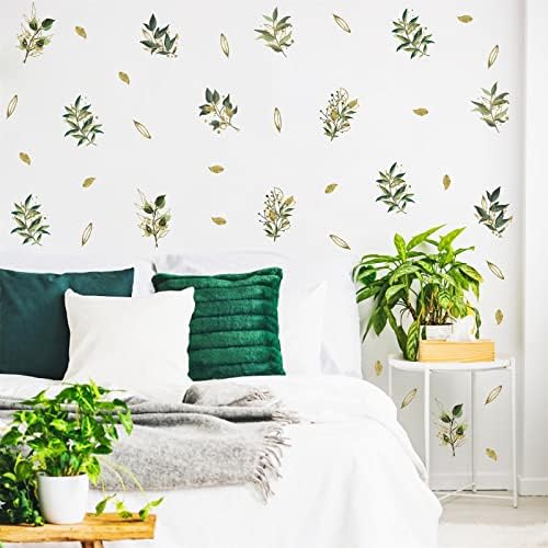 Gold Leaves Wall Sticker for Modern Decor