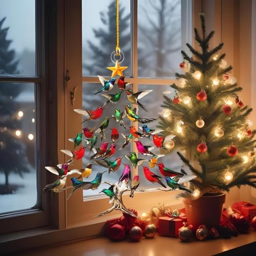 Colorful Hummingbird Christmas Ornament for Bird Lovers