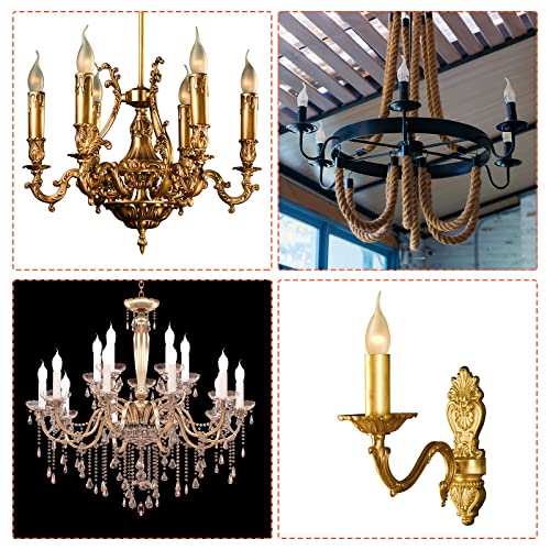 MECCANIXITY Candle Socket Covers 12 Pcs Silver Metal Chandelier Sleeves