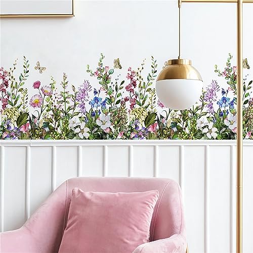 Colorful Flower Butterfly Wall Sticker by Sacinora