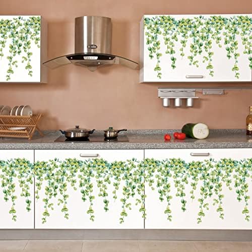 3 Sheet Green Vine Wall Stickers for Room Decor