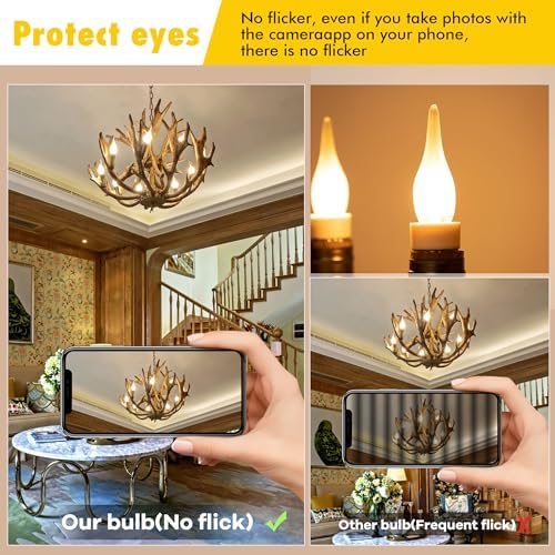 Grensk E12 15W LED Candelabra Night Light Bulbs Pack of 12