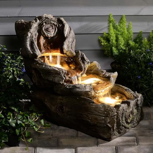 315 Inch Garden Water Fountain with LED Lights