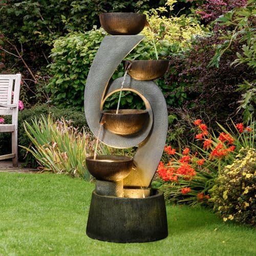 468 H Modern Resin Waterfall Fountain with Light