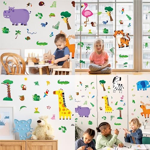 113 PCS Animal Wall Stickers for Baby Room and Classroom