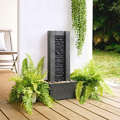 Teamson Home Demeter 29 Inch Outdoor Water Fountain with LED Lights 1