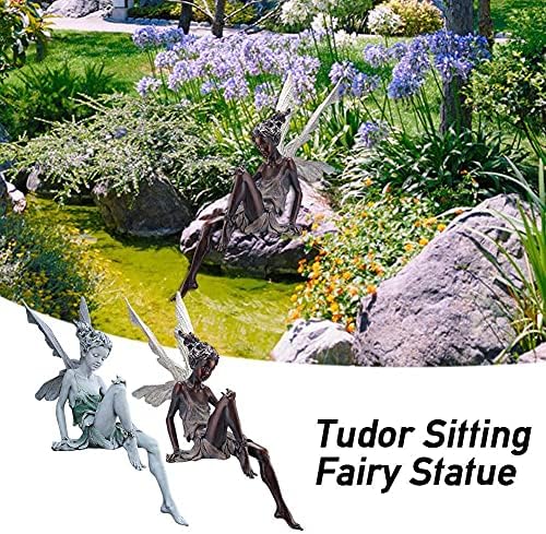 Fairy Garden Angel Figurine White Outdoor Resin Statue