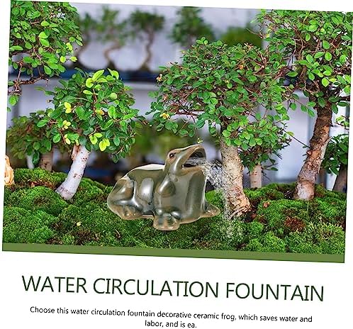 MERRYHAPY Waterfall Frog Outdoor Decor Statue