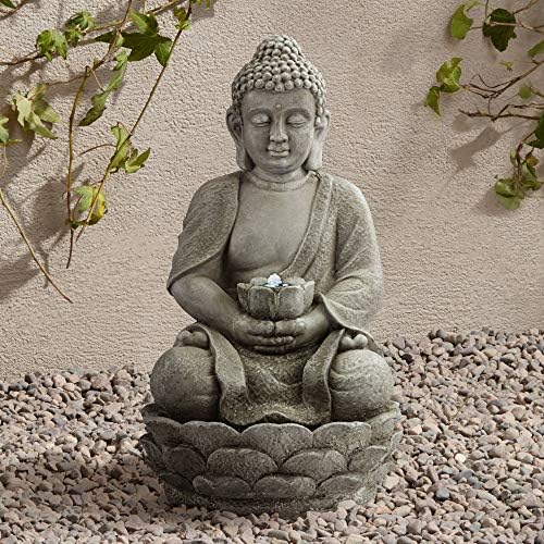 John Timberland Sitting Buddha 22 High Outdoor Fountain Decor