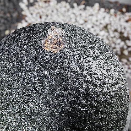 Glitzhome Modern Sphere Water Fountain with LED Light