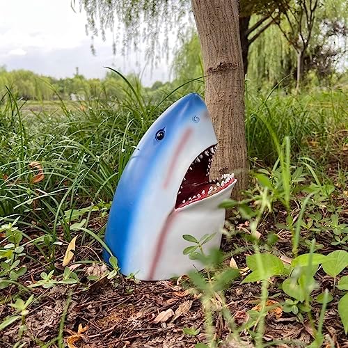 Jxueych Scary Shark Head Outdoor Decor 7 Inches
