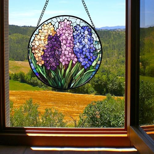 Stained Glass Window Hanging Suncatcher 15 Inches