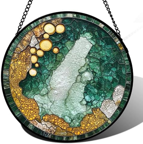 Stained Glass Suncatcher Abstract Window Hanging Decor