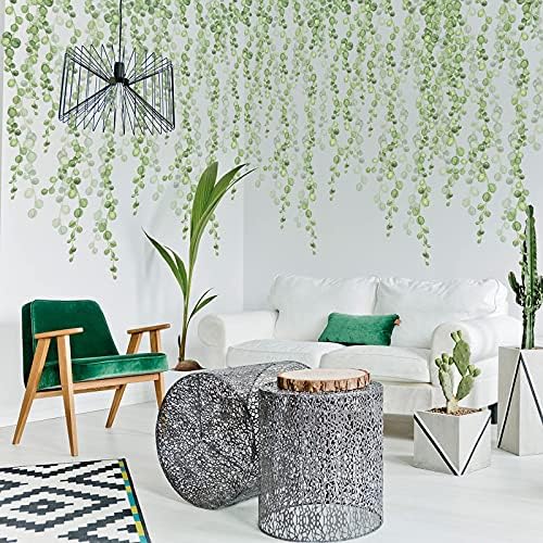 KALYLOC 6 Sheet Hanging String of Pearls Wall Decals