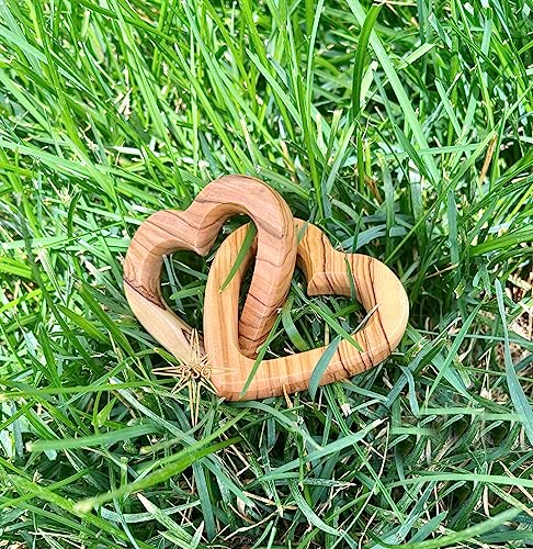 Customized Wooden Interlocking Heart Decor