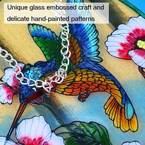 Hummingbird Stained Glass Window Hanging Suncatcher