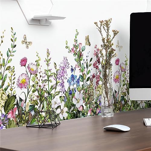 Colorful Flower Butterfly Wall Sticker by Sacinora