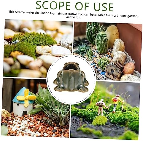 MERRYHAPY Waterfall Frog Outdoor Decor Statue