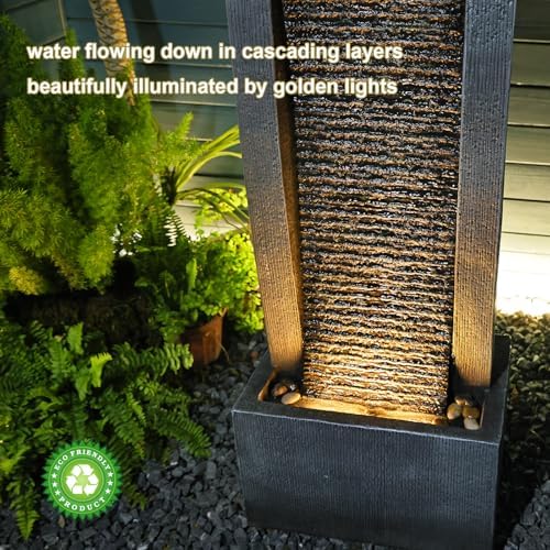 Water Fountain with LED Lights and Pump