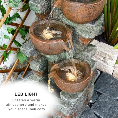 3937 Inch H Outdoor Water Fountain with LED Lights
