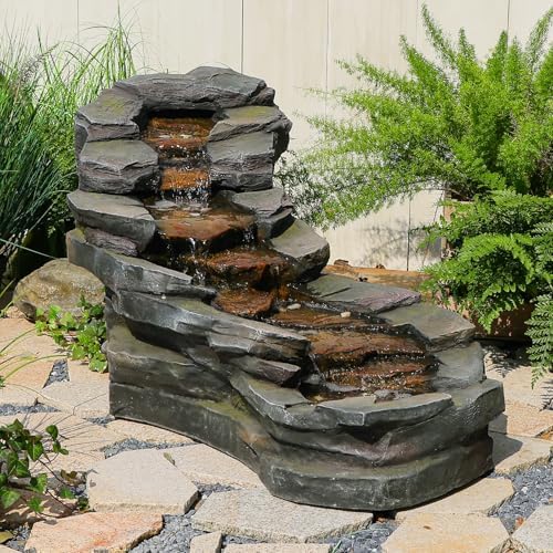 49 Inch L Freestanding Water Fountain with LED Lights