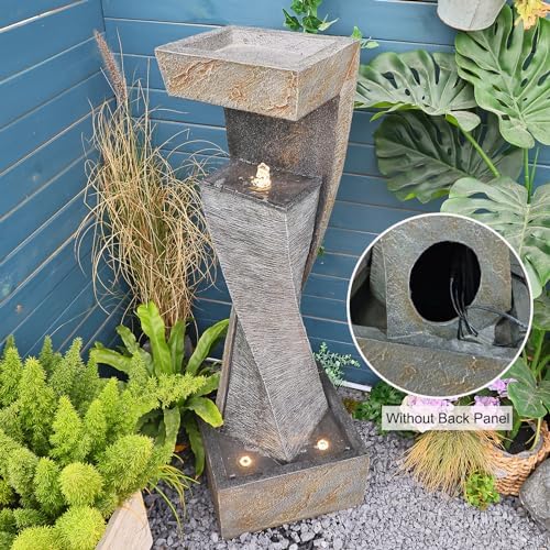 Garden Modern Outdoor Fountain with Lights