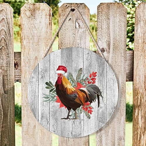 Funny Farm Animal Christmas Door Hanger Wood Wreath