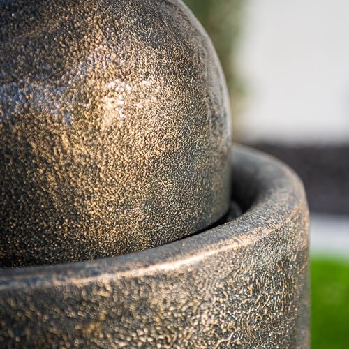 XBrand 2598 H Modern Stone Textured Water Fountain with LED Lights