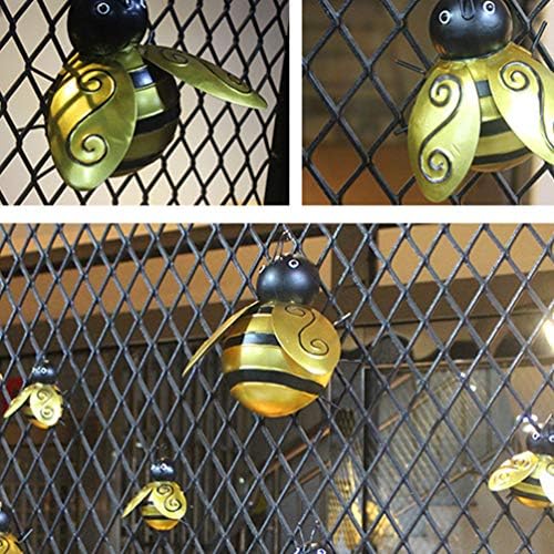 Wakauto Golden Metal Bee Wall Hanging Decor