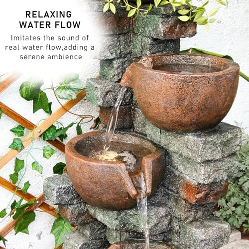 3937 Inch H Outdoor Water Fountain with LED Lights