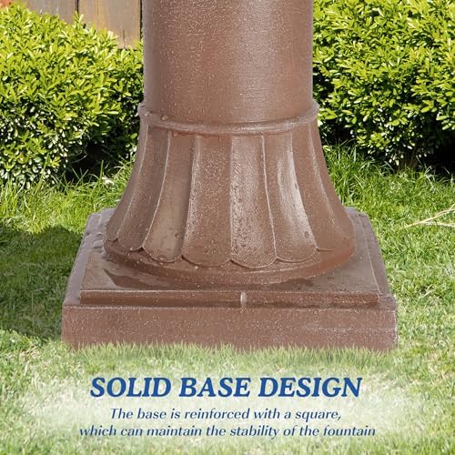 TOBYUL Italian Style 3-Tier Freestanding Water Fountain