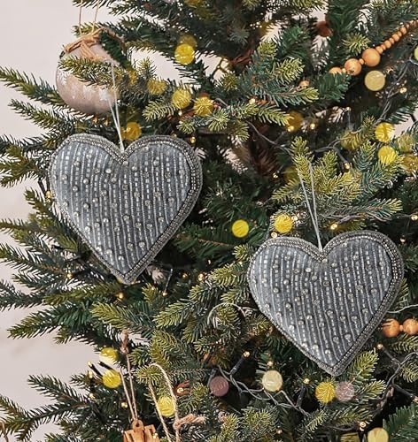 CLEENTABLE Set of 6 Beaded Heart Wall Decorations
