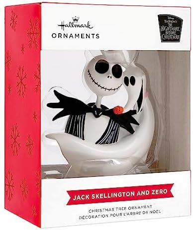 Hallmark Disney Tim Burton Nightmare Before Christmas Jack Skellington Zero Ornament
